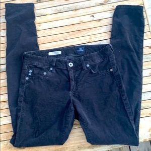 AG Adriano Goldschmied Charcoal Cord Jeggings